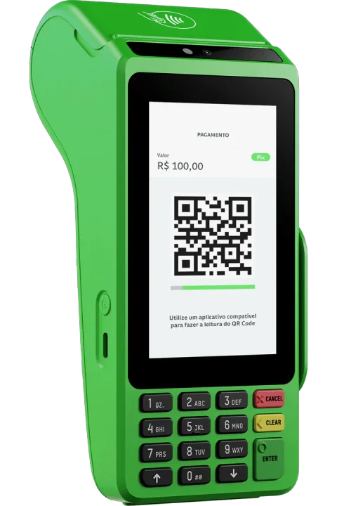 Maquininha Ton T3 Smart sobre o balcão