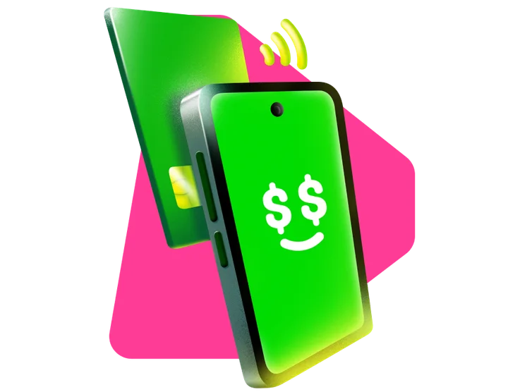 Celular com o TapTon recebendo um pagamento por aproximação de cartão